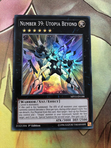 MP15-EN188 - NUMBER 39: UTOPIA BEYOND - Super Rare 1st Edition Yugioh