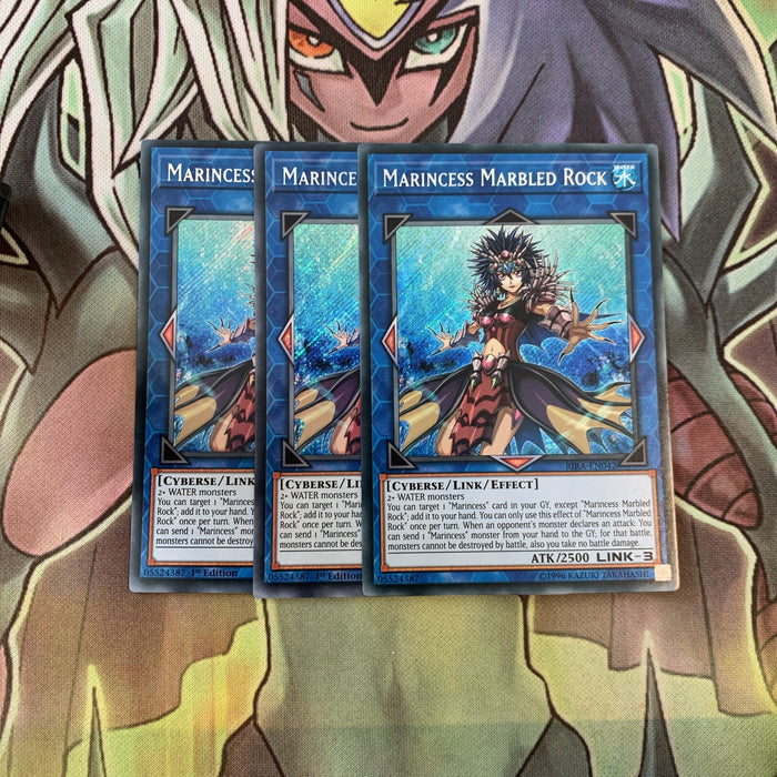 RIRA-EN042 x3 Marincess Marbled Rock Secret Rare Excellent Condition Yugioh