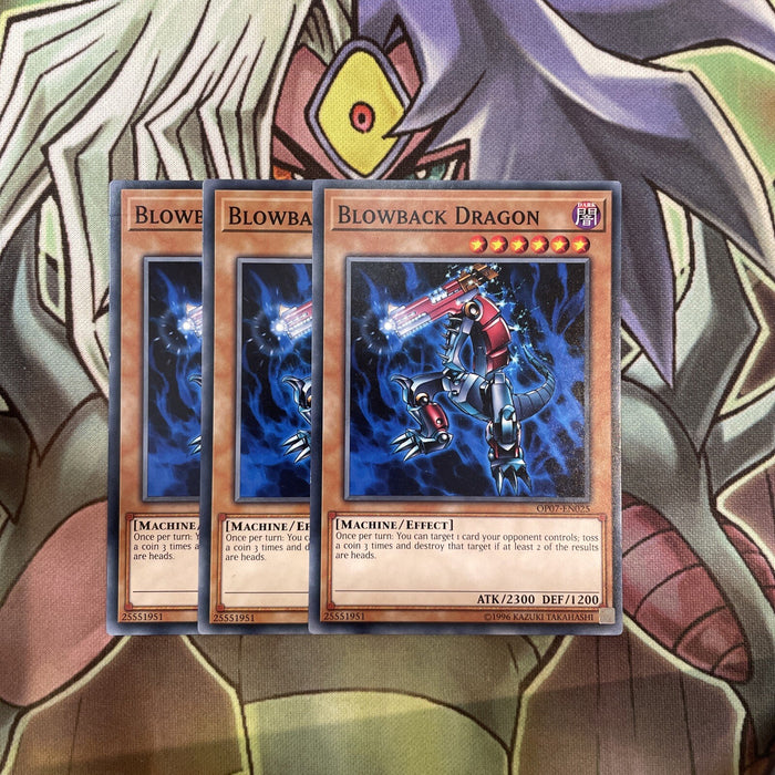 OP07-EN025 Blowback Dragon Common x3 Excellent Condition Yugioh