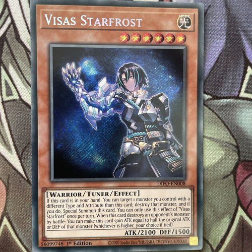 DIFO-EN008 Visas Starfrost Secret Rare 1st Edition NM Yugioh Card
