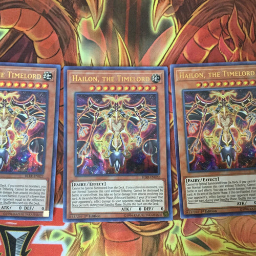 BLRR-EN022 YUGIOH CARD - 3 X HAILON, THE TIMELORD ULTRA YUGIOH