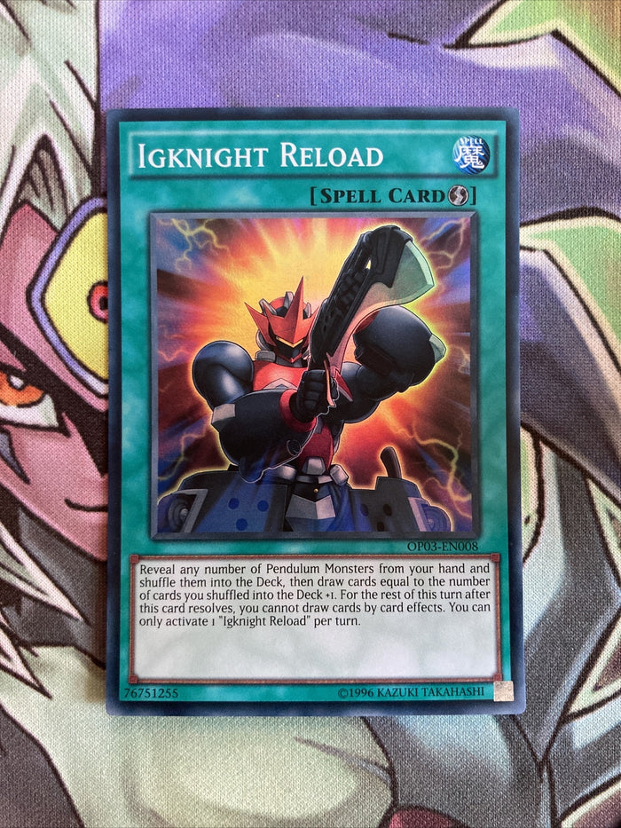 OP03-EN008 Igknight Reload Super Rare UNL Edition NM Yugioh Card