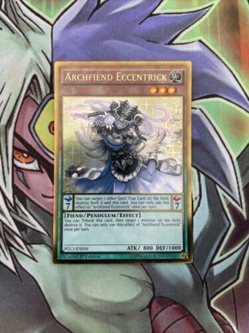 PGL3-EN056 Archfiend Eccentrick Gold Rare 1st Edition NM Yugioh Card