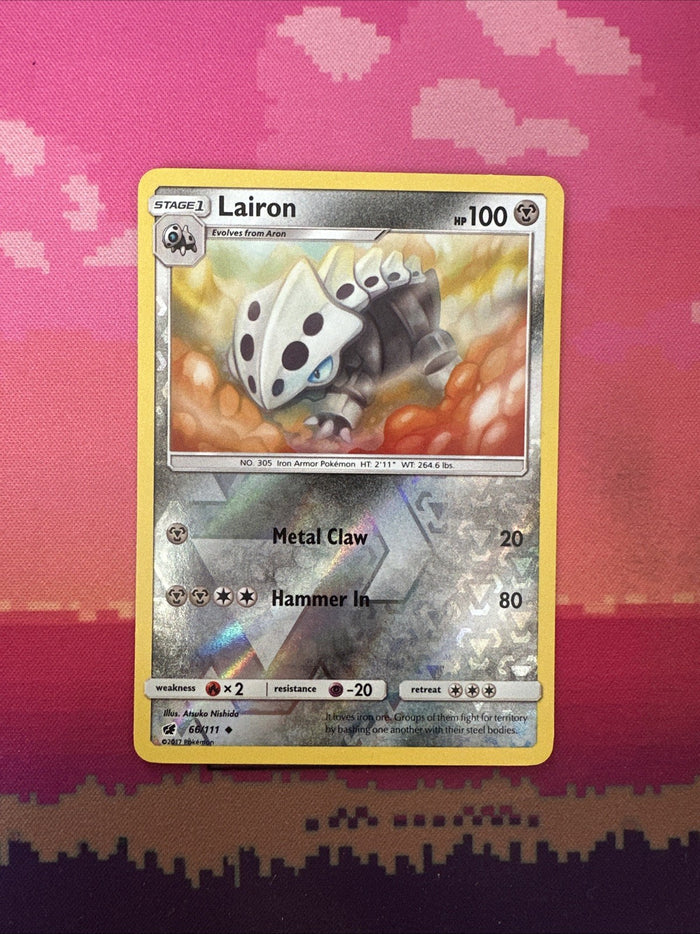 Pokemon Card Lairon Crimson Invasion Reverse Holo 66/111 Near Mint