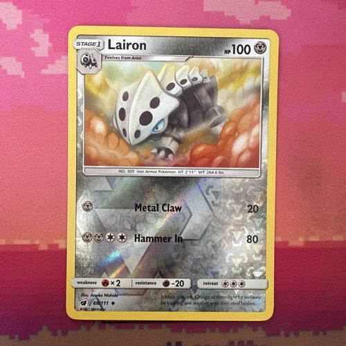 Pokemon Card Lairon Crimson Invasion Reverse Holo 66/111 Near Mint