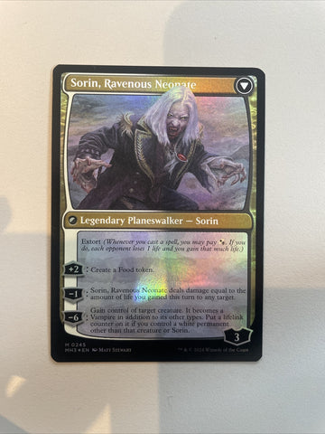 Sorin Of House Markov - Modern Horizions 3 FOIL Excellent Magic MTG (back)