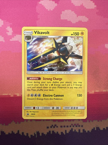 Pokemon Card Vikavolt SM28 Black Star Promo Near Mint