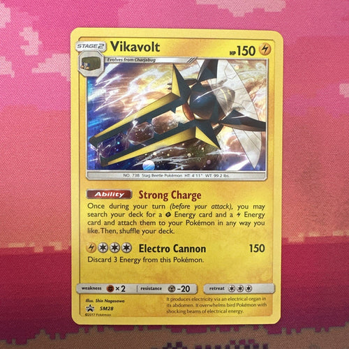 Pokemon Card Vikavolt SM28 Black Star Promo Near Mint