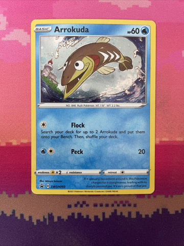 Pokemon Card Arrokuda SWSH093 Black Star Promo Cosmo Holo Near Mint