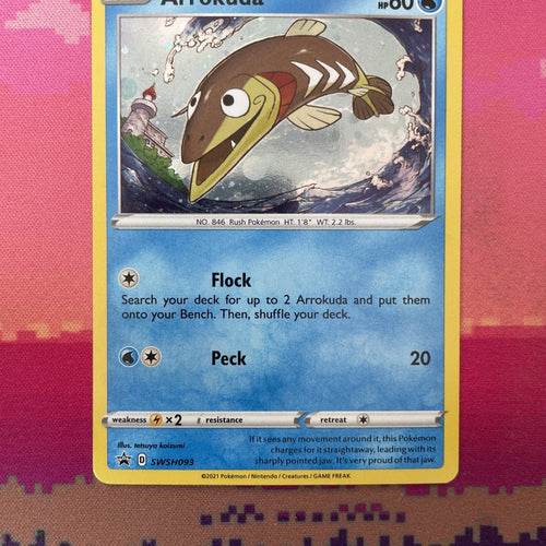 Pokemon Card Arrokuda SWSH093 Black Star Promo Cosmo Holo Near Mint