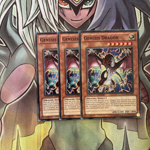 GLD4-EN028 x3 Genesis Dragon Common Excellent Condition Yugioh