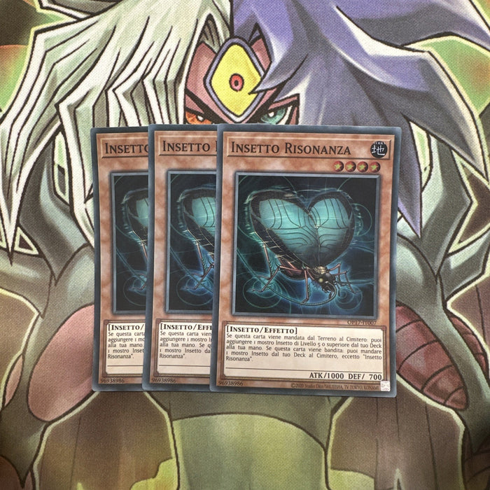 OP17-IT007 x3 Resonance Insect ITALIAN Super Rare Excellent Condition Yugioh