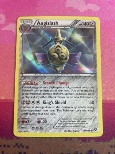 Pokemon Card Aegislash XY Base Set Holo Rare 86/146 Near Mint