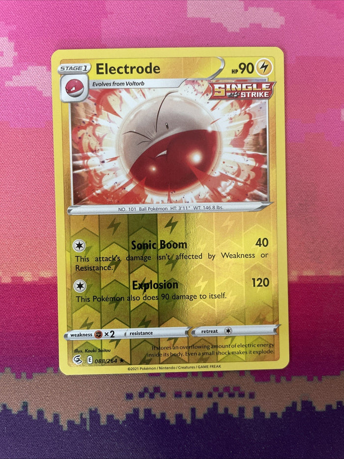 Pokemon Card Electrode Fusion Strike Reverse Holo Rare 088/264 Near Mint