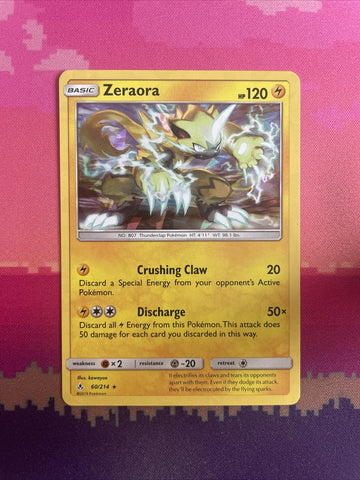 Pokemon Card Zeraora Unbroken Bonds Cracked Ice Holo Rare 60/214 NM