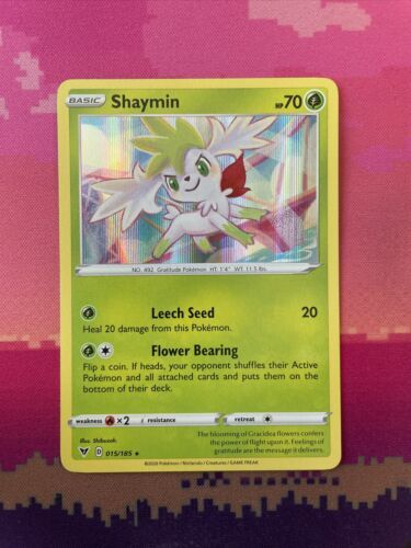Pokemon Card Shaymin Vivid Voltage Holo Rare 015/185 Near Mint