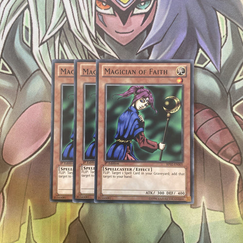 BP02-EN005 x3 Magician of Faith Black Rare Excellent Condition Yugioh