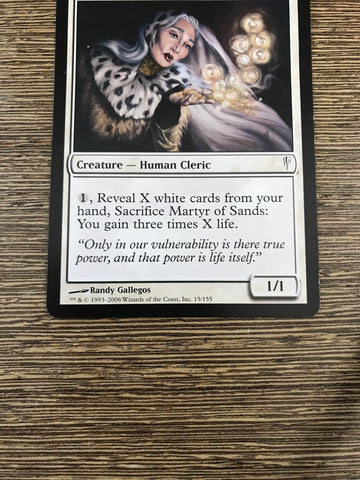 Martyr Of Sands - Coldsnap Excellent Magic MTG (back)