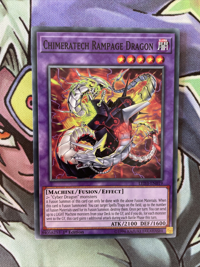 LEDD-EN019 Chimeratech Rampage Dragon Common 1st Edition Near Mint Yugioh Card