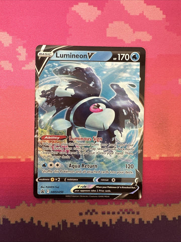 Pokemon Card Lumineon V SWSH250 Black Star Promo Near Mint