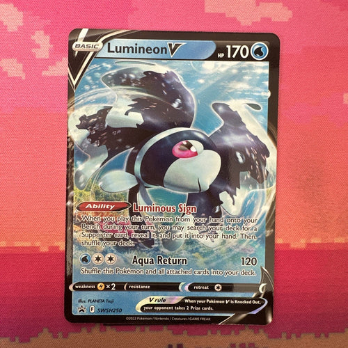 Pokemon Card Lumineon V SWSH250 Black Star Promo Near Mint