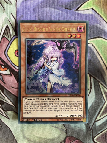 DUPO-EN076 Ghost Reaper & Winter Cherries Ultra Rare 1st Edition NM Yugioh Card