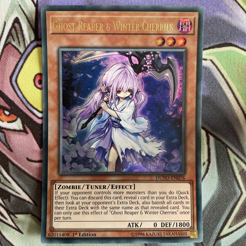 DUPO-EN076 Ghost Reaper & Winter Cherries Ultra Rare 1st Edition NM Yugioh Card