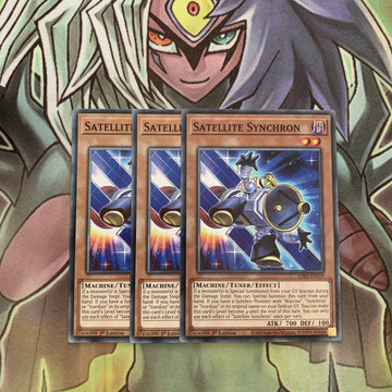 LDS3-EN119 x3 Satellite Synchron Common Excellent Condition Yugioh