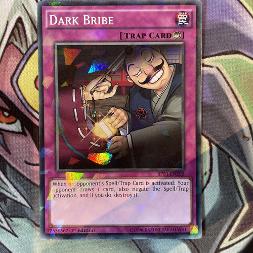 BP03-EN202 Dark Bribe Shatterfoil Rare 1st Edition NM Yugioh Card