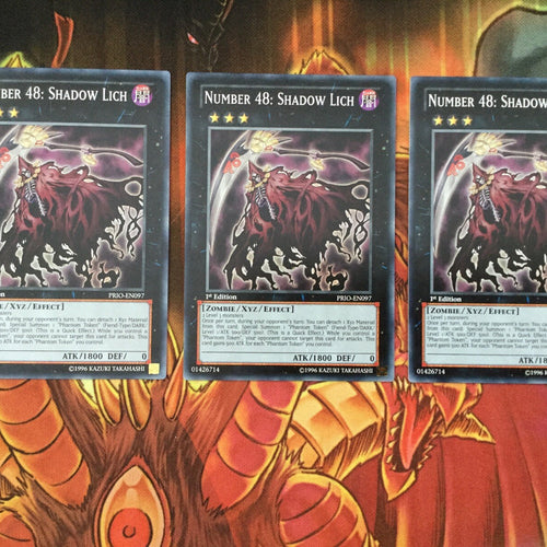 PRIO-EN0971st Edition 3x Number 48: Shadow Lich  Common YuGiOh Cards
