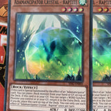 SESL-EN005 ADAMANCIPATOR CRYSTAL - RAPTITE YUGIOH CARDS X3
