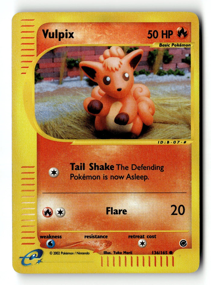 Pokemon Card Vulpix Reverse Holo LP Expedition 136/165