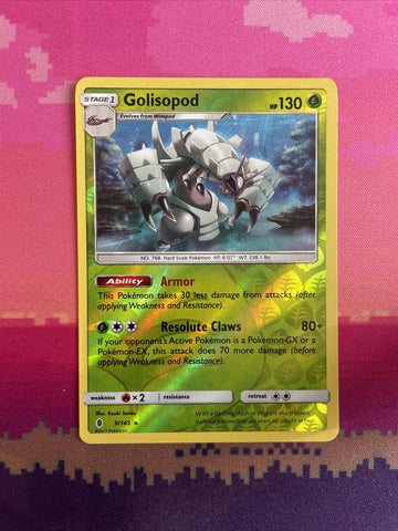 Pokemon Card Golisopod Guardians Rising Reverse Holo 9/145 Near Mint