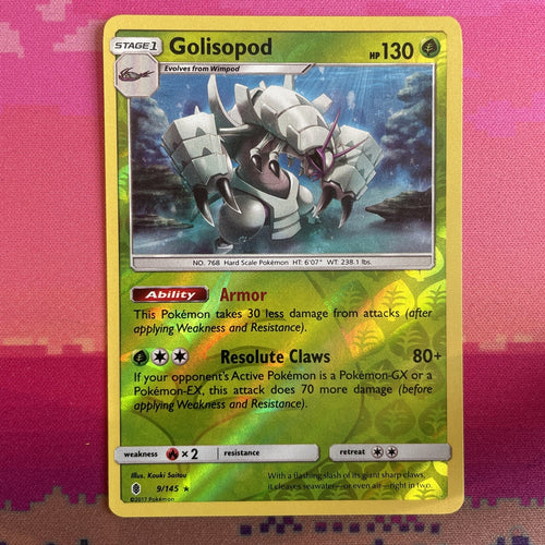 Pokemon Card Golisopod Guardians Rising Reverse Holo 9/145 Near Mint