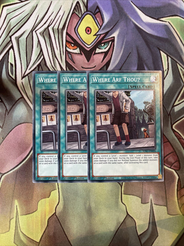 SDFC-EN034 x3 Where Arf Thou? Common Excellent Condition Yugioh