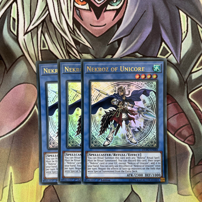 DUPO-EN088 x3 Nekroz of Unicore Ultra Rare Excellent Condition Yugioh