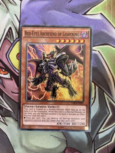 LDK2-ENJ03 Red-Eyes Archfiend Of Lightning Common Unl Edition NM Yugioh Card