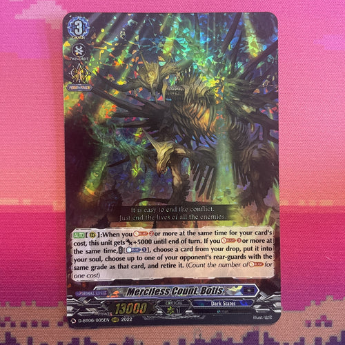 Merciless Count, Bolis | D-BT06/005EN RRR | Dark States | Cardfight Vanguard TCG