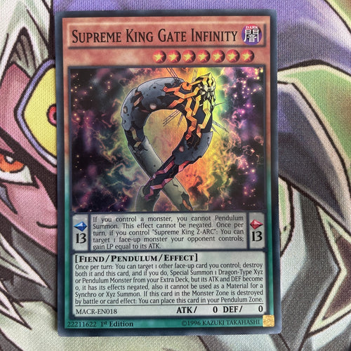 MACR-EN018 Supreme King Gate Infinity Super Rare 1st Edition NM Yugioh Card