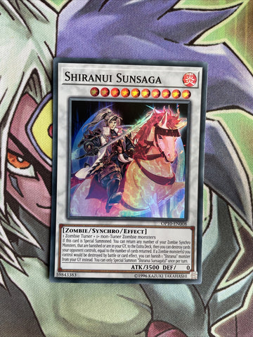 OP10-EN008 Shiranui Sunsaga Super Rare 1st Edition NM Yugioh Card
