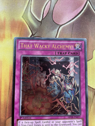 ABYR-EN077 That Wacky Alchemy! Ultimate Rare 1st Edition Near Mint Yugioh (back)