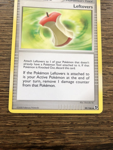 Pokemon 99/106 Great Encounters Leftovers NM Condition (back)