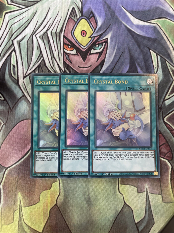 SDCB-EN046 x3 Crystal Bond Ultra Rare Excellent Condition Yugioh