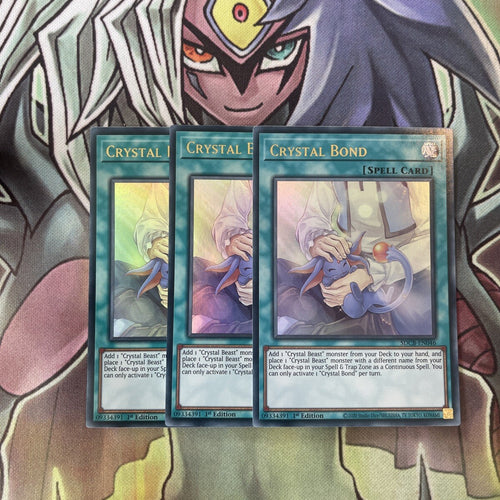 SDCB-EN046 x3 Crystal Bond Ultra Rare Excellent Condition Yugioh