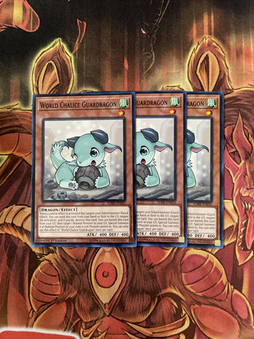 SDRR-EN020 Yugioh World Chalice Guardragon x3 Playset