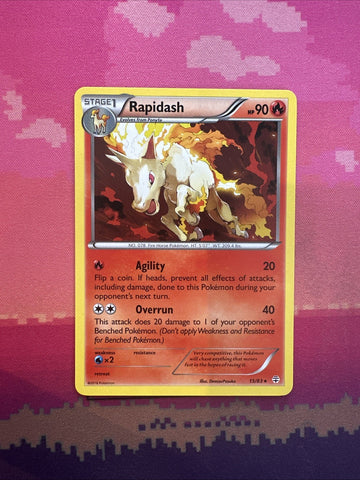 Pokemon Card Rapidash Generations Rare 15/83 Near Mint