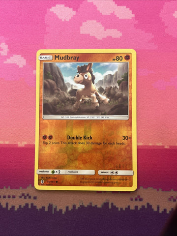 Pokemon Card Mudbray Guardians Rising Reverse Holo 75/145 NM
