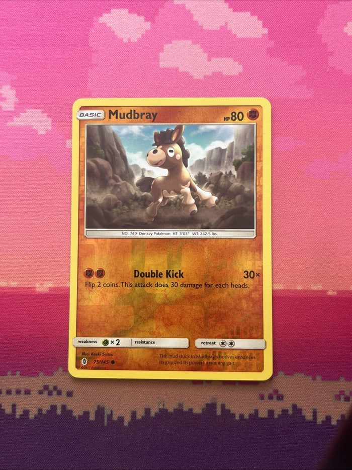 Pokemon Card Mudbray Guardians Rising Reverse Holo 75/145 NM