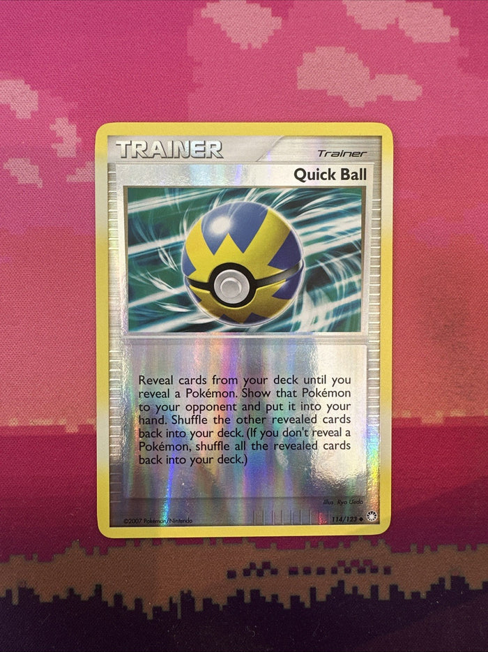 Pokemon Card Quick Ball Mysterious Treasures Uncommon Reverse Holo 114/123 NM