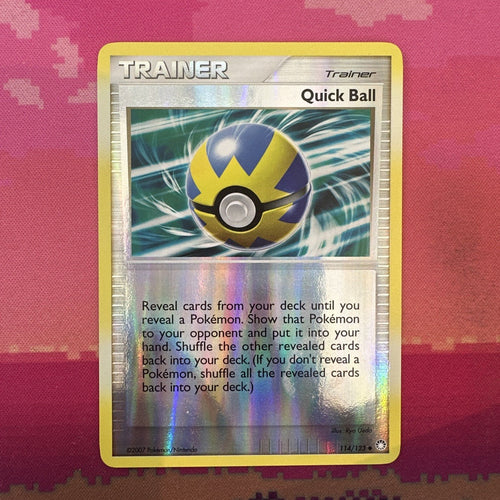 Pokemon Card Quick Ball Mysterious Treasures Uncommon Reverse Holo 114/123 NM